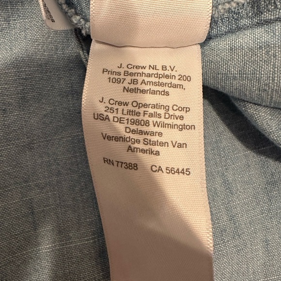 J. Crew Factory Light Blue Denim Shirt Chambray Denim Staple Neutral Sz XS - Picture 6 of 7